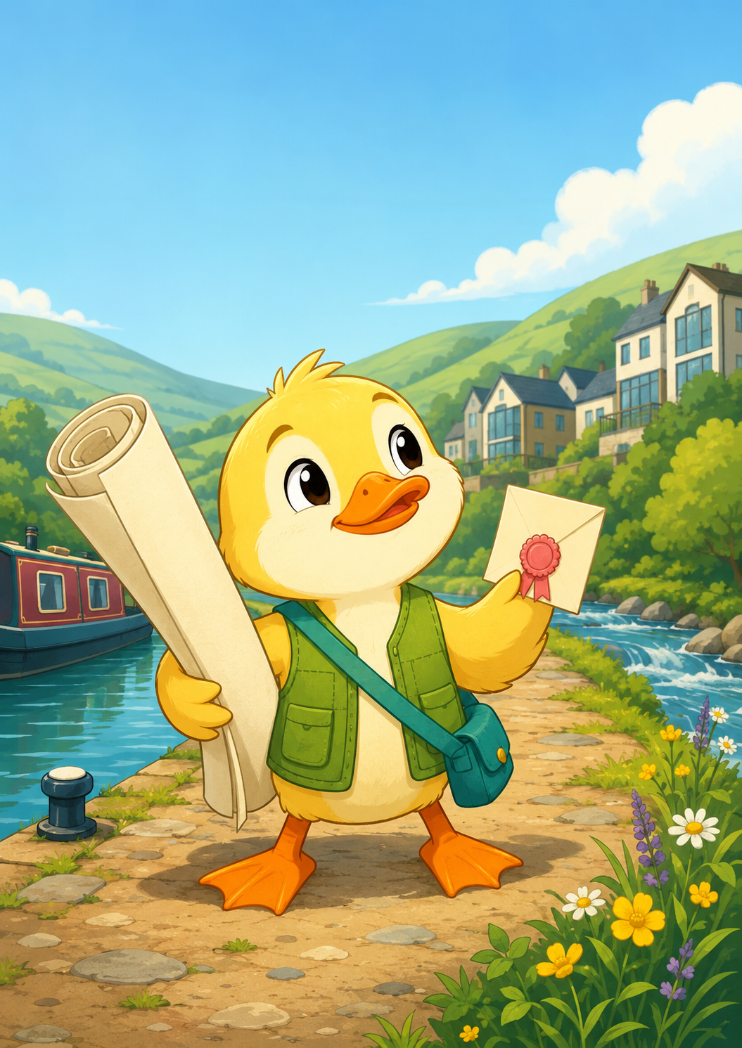 Duck Builds Tomorrow, illustration 1 accompanying the story.