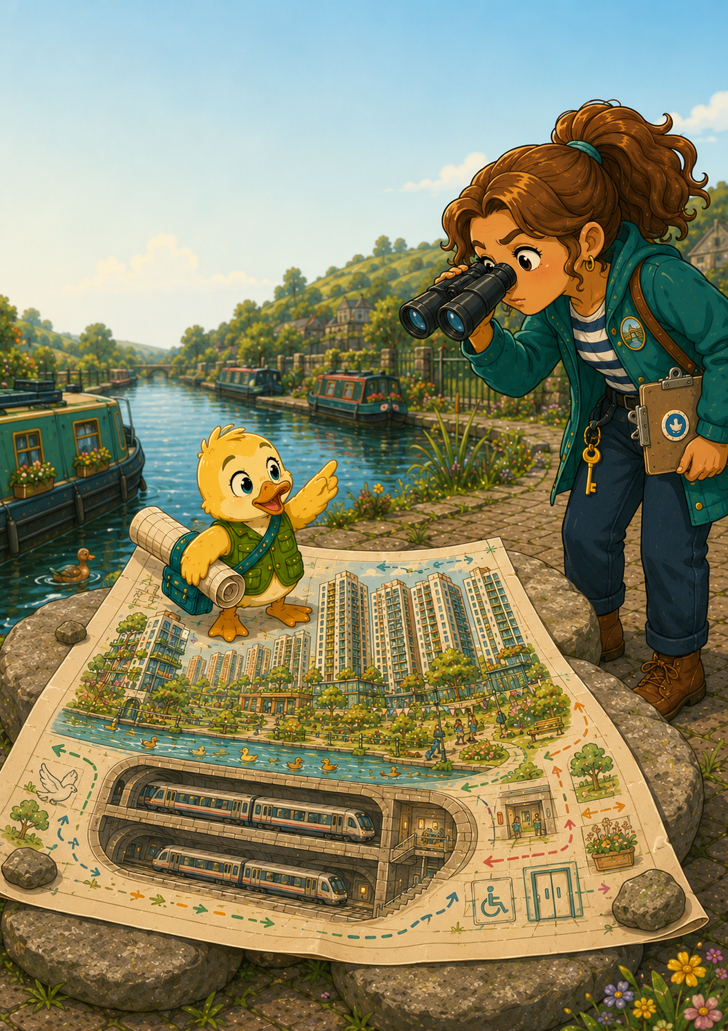 Duck Builds Tomorrow, illustration 2 accompanying the story.